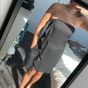 Black strapless dress